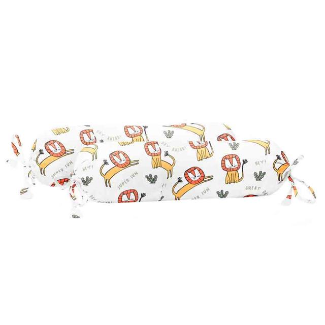 The Baby Atelier - Organic Baby Bolster Cover With Fillers - Lion Print - Pack of 2