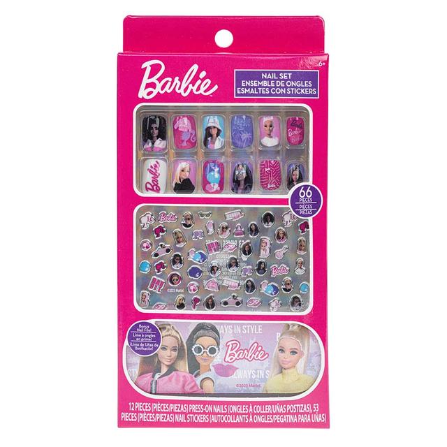 Townleygirl - Barbie Nail And Body Art Sticker Set - 66pcs