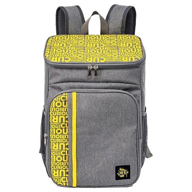 Biggdesign - Moods Up Curious Insulated Lunch Backpack - 19.1L - Grey/Yellow