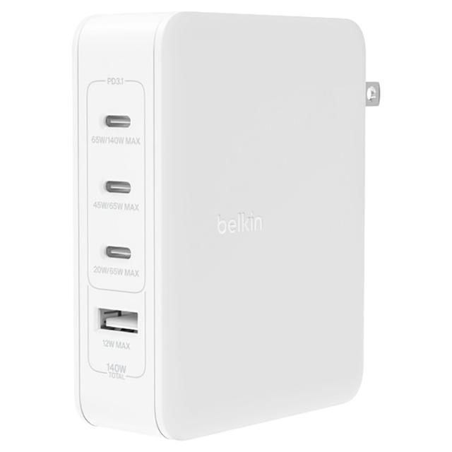 Belkin - UK+EU+US Plug Wall Charger - White - 140 W