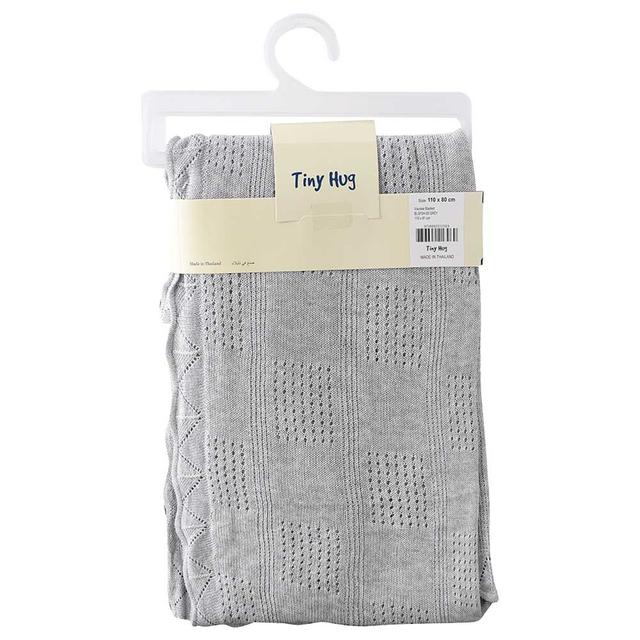 Tiny Hug - Newborn Soft And Warm Baby Blanket - Grey Melange