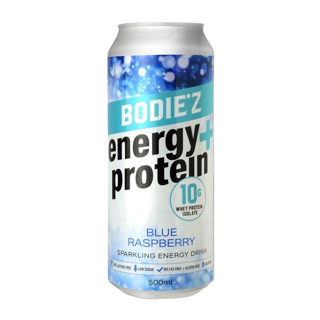 Bodie'z -  Whey Protein Isolate Energy Drink - Blue Raspberry - 500 ml