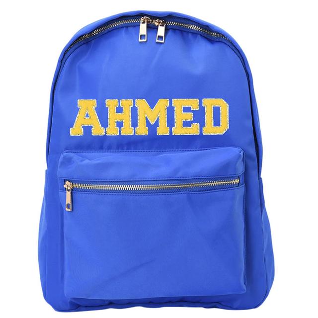 TheHappyTribe - Personalised Backpack - Royal Blue - 14.5-inch