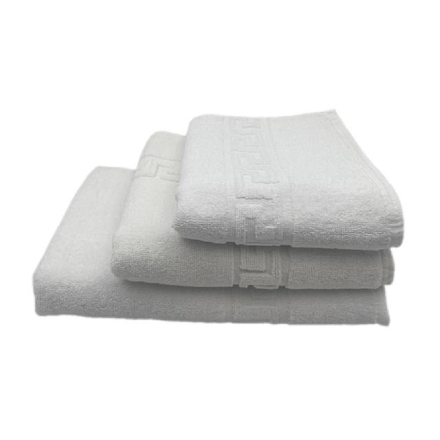 BYFT - Magnolia Luxury Hand And Bath Towel With Bath Mat - White - 3pcs