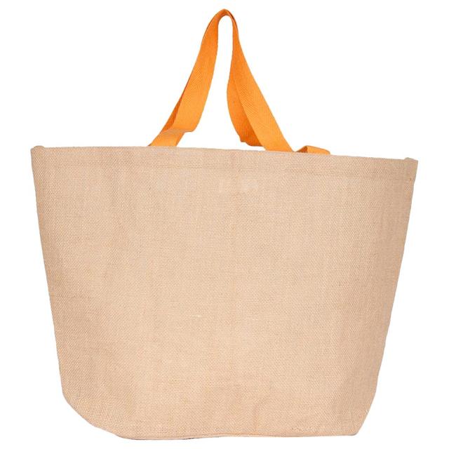 BYFT - Natural Jute Bag With Orange Handle