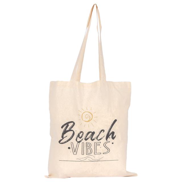 BYFT - Natural Cotton Flat Tote Bag - Beach Vibes