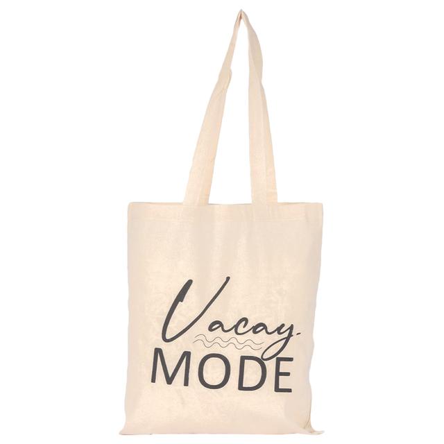 BYFT - Natural Cotton Flat Tote Bag - Vacay Mode