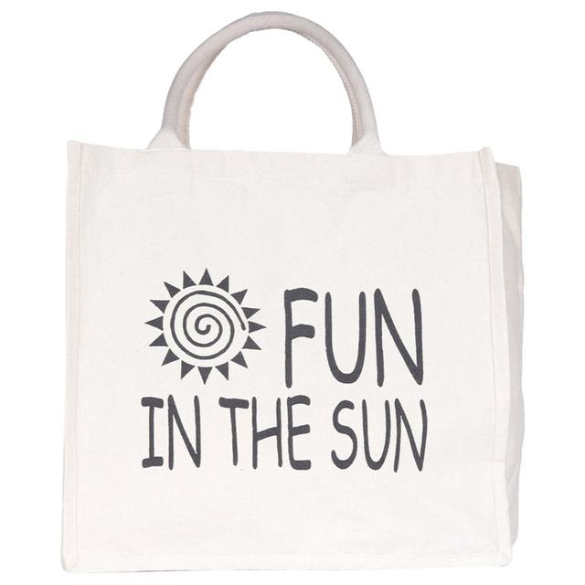 BYFT - Laminated Natural Canvas Bag - Fun In The Sun