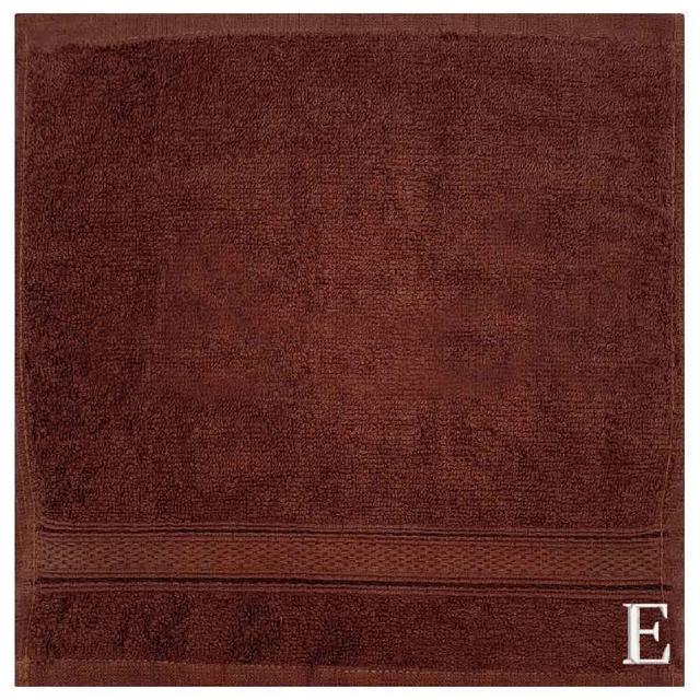 Byft - Letter E Monogrammed Face Towel - 30 x 30 cm - 6pcs