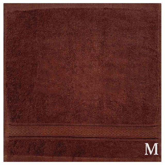 Byft - Letter M Monogrammed Face Towel - 30 x 30 cm - 6pcs