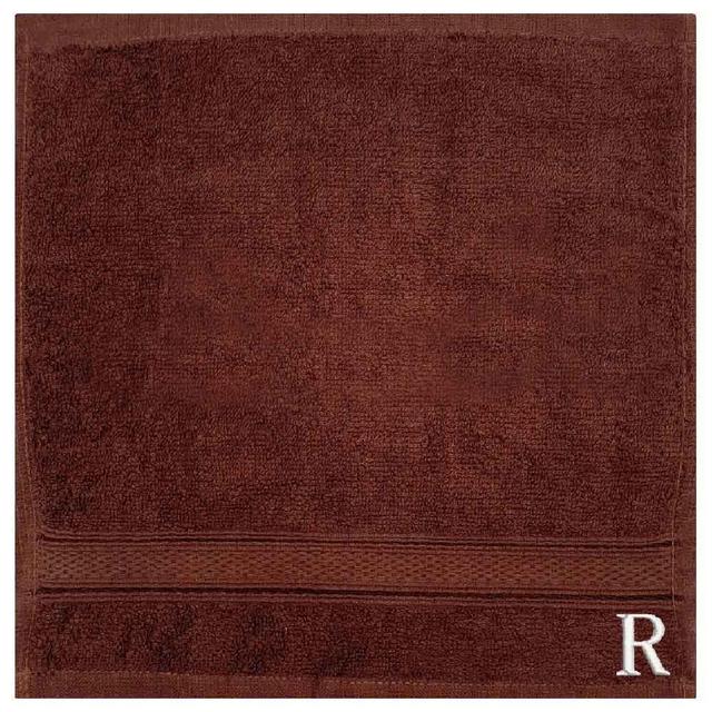 Byft - Letter R Monogrammed Face Towel - 30 x 30 cm - 6pcs