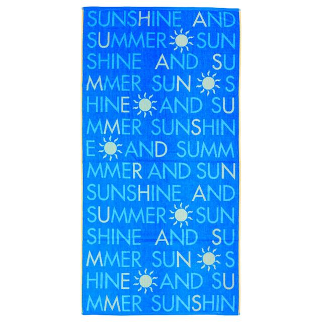 BYFT - Cotton Jacquard Beach Towel - 86x162cm - Sunshine And Summer