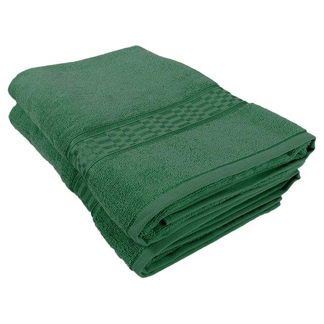 BYFT - Home Ultra Premium Bath Sheet - Green - 90 x 180cm - Pack of 2