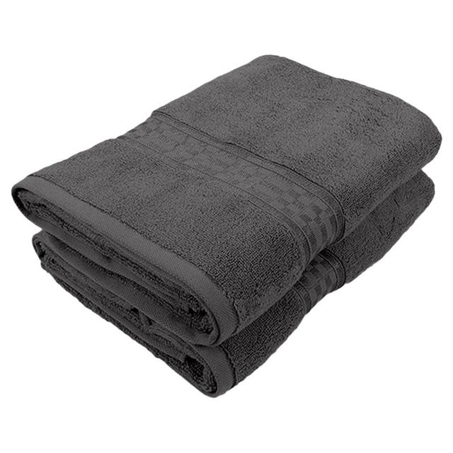 BYFT - Home Ultra Premium Bath Towel - Grey - 70 x 140cm - Pack of 2