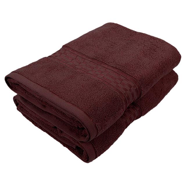 BYFT - Home Ultra Premium Bath Towel - Burgundy - 70 x 140cm - Pack of 2