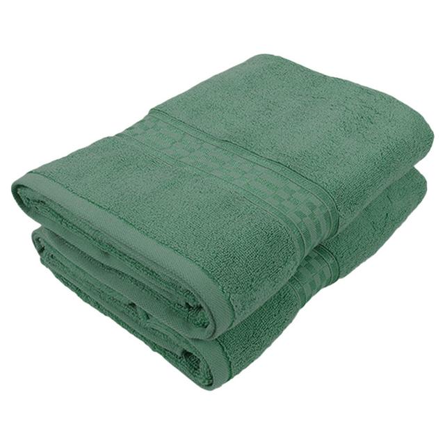 BYFT - Home Ultra Premium Bath Towel - Green - 70 x 140cm - Pack of 2