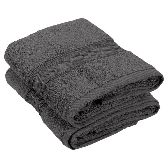 BYFT - Home Ultra Premium Hand Towel - Grey - 50 x 90cm - Pack of 2