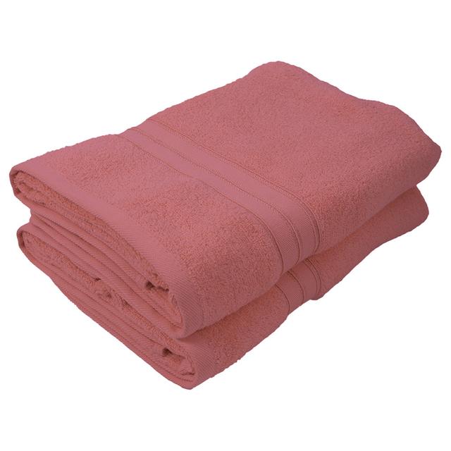 BYFT - Home Trendy Premium Bath Sheet - Pink - 90 x 180cm - Pack of 2