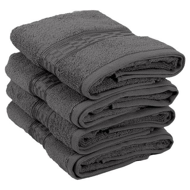 BYFT - Home Ultra Premium Hand Towel - Grey - 50 x 90cm - Pack of 4