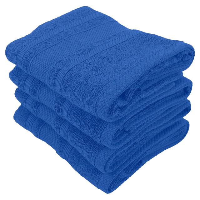 BYFT - Home Castle Premium Hand Towel - Blue - 50 x 90cm - Pack of 4