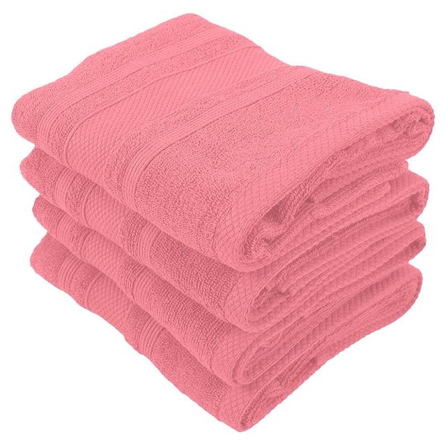 BYFT - Home Castle Premium Hand Towel - Pink - 50 x 90cm - Pack of 4