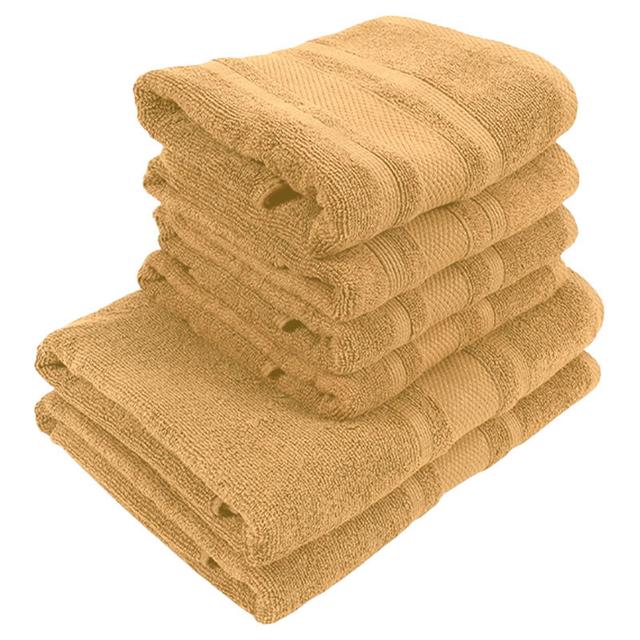 BYFT - Home Castle Hand Towel 4pcs and Bath Towel 2pcs - Cream