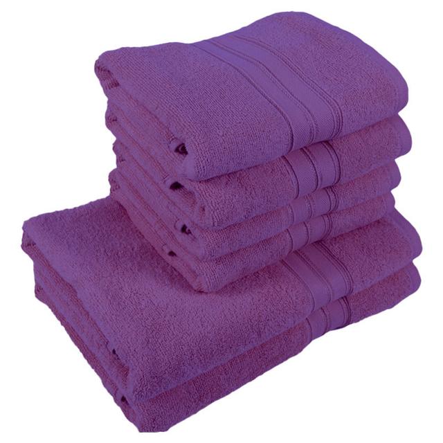 BYFT - Home Trendy Hand Towel 4pcs and Bath Towel 2pcs - Lavender