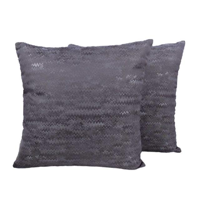 BYFT - Wave Decorative Cushion Cover - Grey - 2pcs