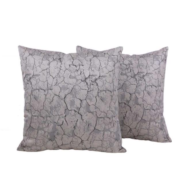 BYFT - Marble Decorative Cushion And Cover - Mirage Grey - 2pcs