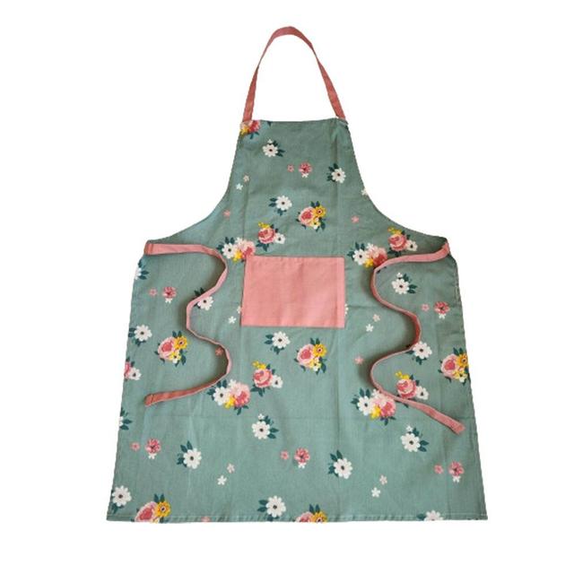 BYFT - Orchard Floral Kitchen Apron - Green/Pink