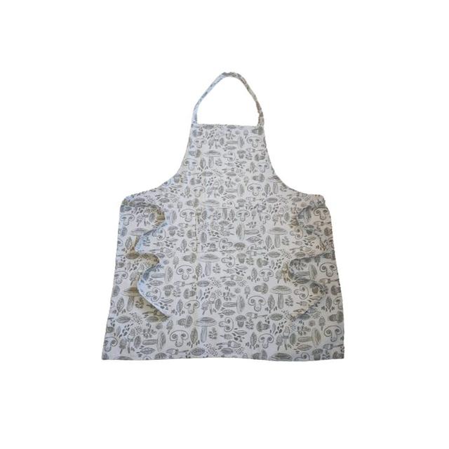 BYFT - Orchard Mushrooms Printed Kitchen Apron - Grey