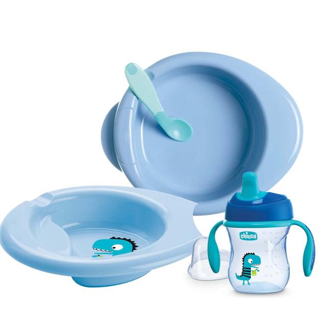 Chicco - Weaning Set 6m+ - 3 Pcs - Blue