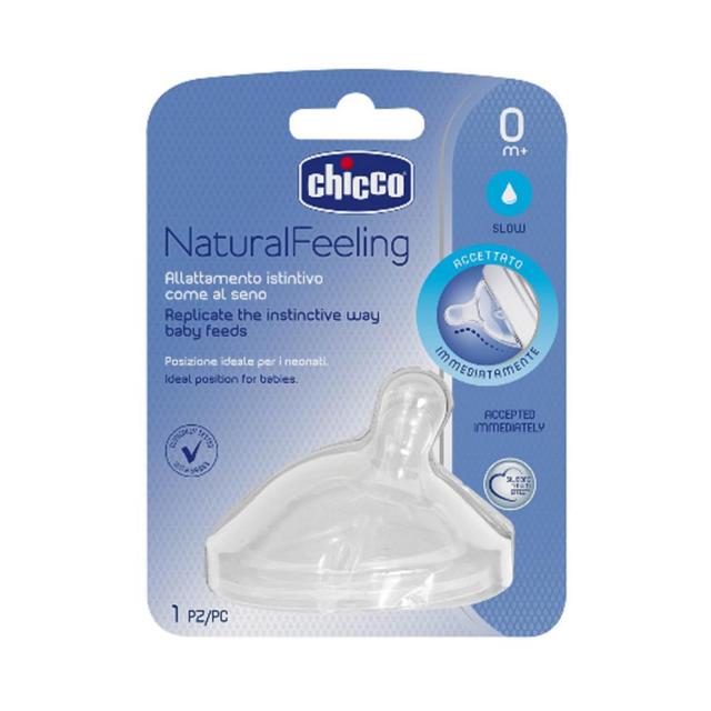 Chicco - NaturalFeeling Teat 0m+ Regular Flow Silicone