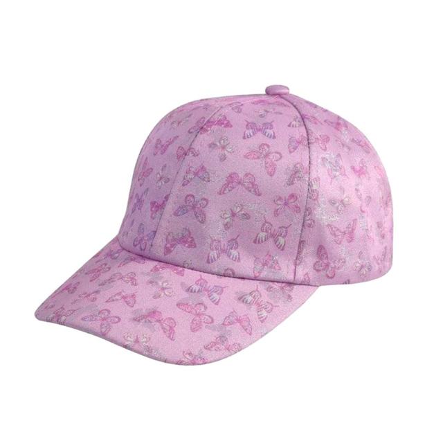 The Girl Cap - Butterfly Printed Cap - Purple