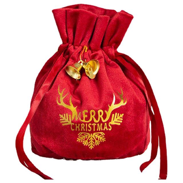 Highland - Merry Christmas Fabric Gift Bag - Red