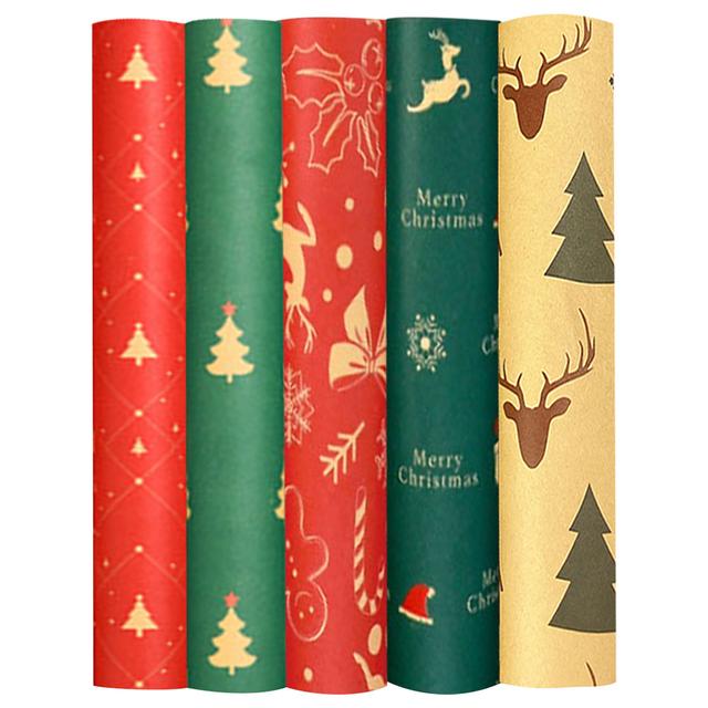 Highland - Christmas Gift Wrapping Papers - 50 x 71 cm - 5pcs