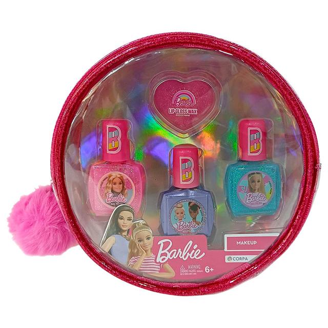 Barbie - Makeup Set PVC Pouch With Nail Polish And Lip Gloss