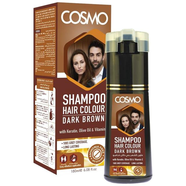 Cosmo - Shampoo Hair Colour - Dark Brown - 180ml