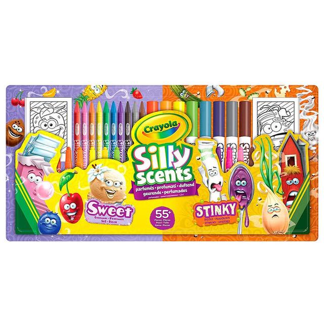 Crayola - Sweet & Stinky Silly Scents Colouring Activity Set - 55pcs