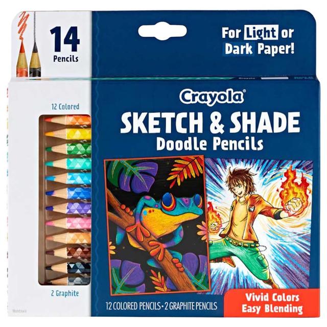 Crayola - Sketch And Shade Doodle Pencils - 14pcs