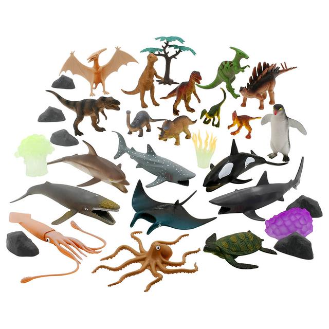 Wenno - Dinosaur & Ocean Animal Playset - 30pcs