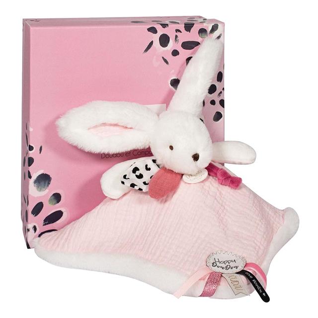 Doudou Et Compagnie - Happy Blush Bunny Comforter - Pink - 25cm