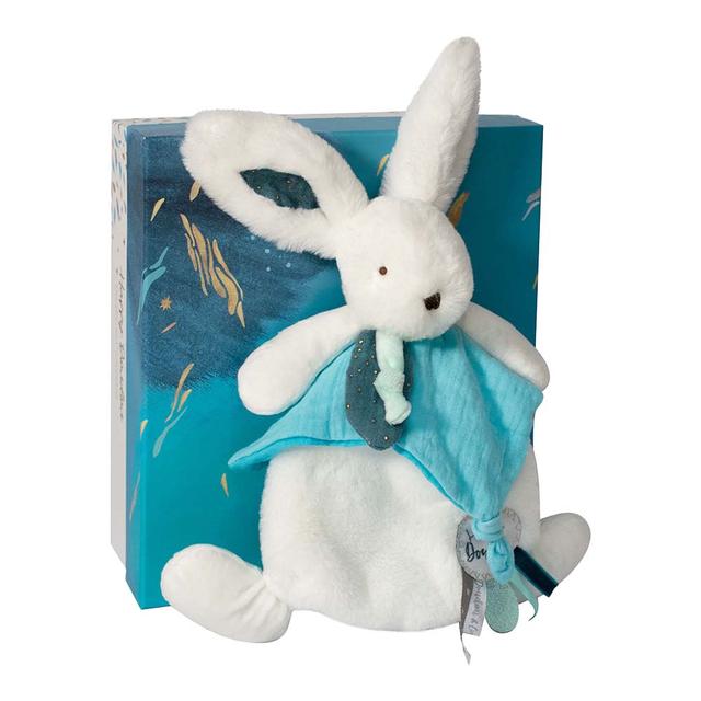 Doudou Et Compagnie - Happy Pop Bunny Comforter - Blue - 25cm