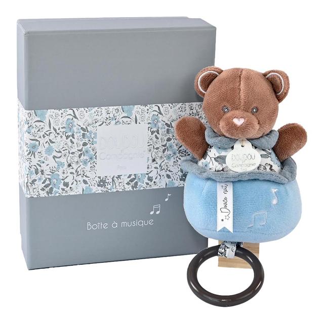 Doudou Et Compagnie - Bohemian Collection Bear Musical Toy - Brown - 20cm