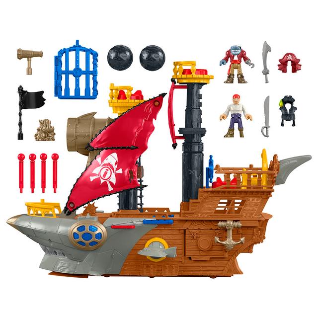 Mattel Games - Imaginext Shark Bite Pirate Ship Playset