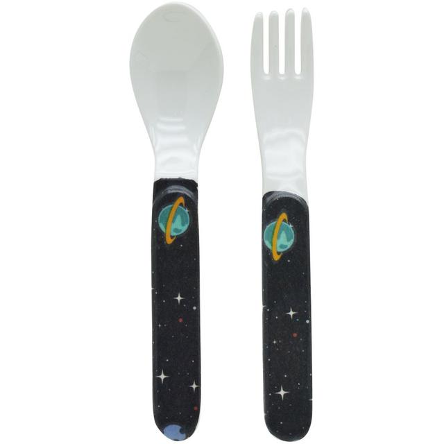 Dinewell - Kids Spoon And Fork Set - Astronaut - 2 Pcs - 6-Inch