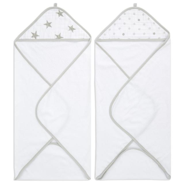 Aden + Anais - Essentials Hooded Towel - Dusty - Pack of 2