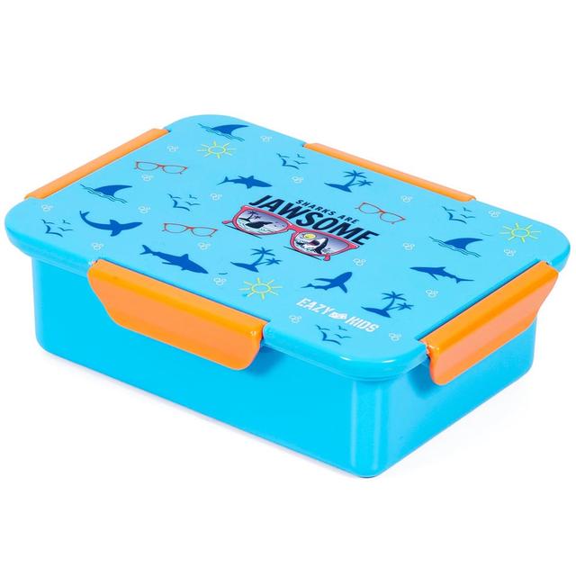 Eazy Kids - Jawsome Shark Convertible Bento Lunch Box - Pink - 4 Compartments