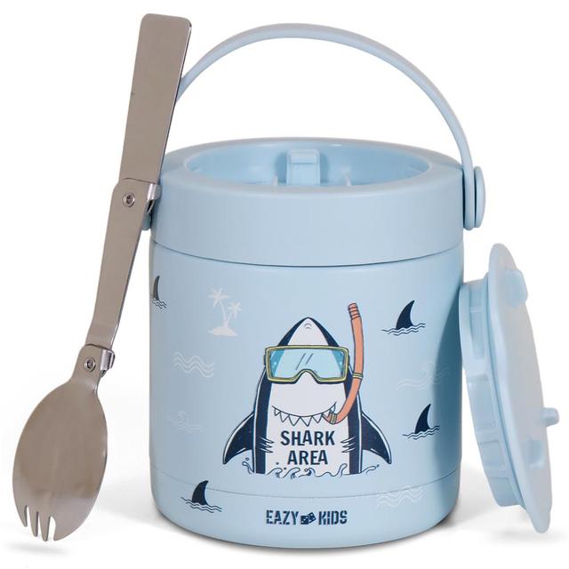 Eazy Kids - Super Shark Insulated Food Jar - Blue - 350ml