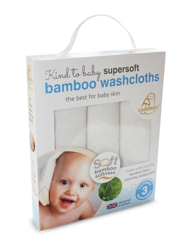 Cuddledry Bamboo Washcloths - White